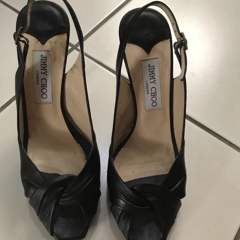 Jimmy Choo sling back sandals.